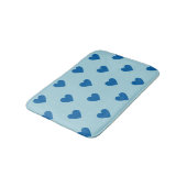 Blue Cute Simple Heart Patroon Badmat (Gekanteld)