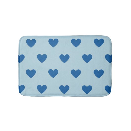 Blue Cute Simple Heart Patroon Badmat (Voorkant)