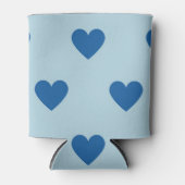 Blue Cute Simple Heart Patroon Blikjeskoeler (Voorkant)