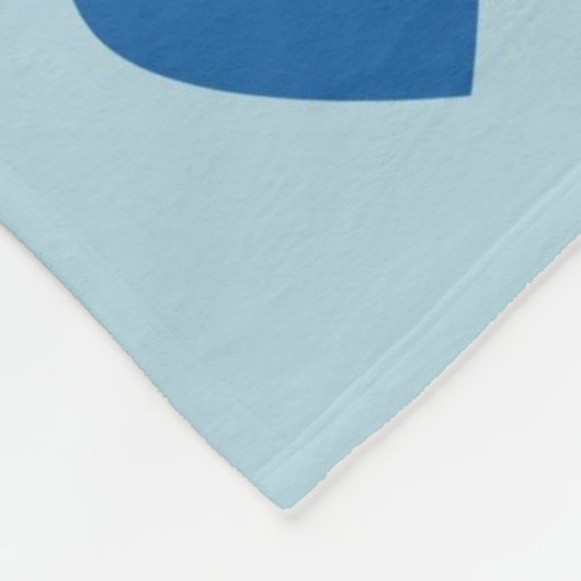 Blue Cute Simple Heart Patroon Fleece Deken (Hoek)