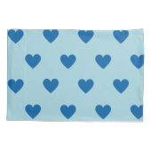 Blue Cute Simple Heart Patroon Kussensloop (Achterkant)