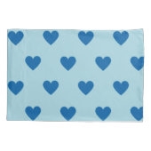 Blue Cute Simple Heart Patroon Kussensloop (Achterkant)