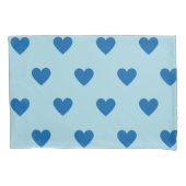 Blue Cute Simple Heart Patroon Kussensloop (Voorkant)