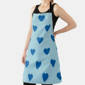 Blue Cute Simple Heart Patroon Schort (Insitu)