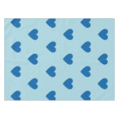 Blue Cute Simple Heart Patroon Tafelkleed (Voorkant (Horizontaal))