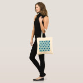 Blue Cute Simple Heart Patroon Tote Bag (Voorkant (model))