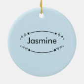 Blue Cute Teen Aesthetic Kpop Keramisch Ornament (Achterkant)