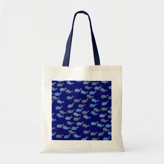 blue cute whales tote bag (Voorkant)