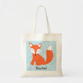 Blue Cute Woodland Baby Fox Personalized Tas (Voorkant)