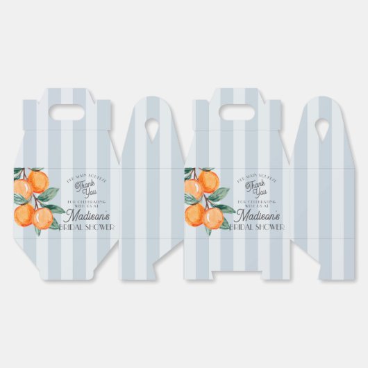 Blue Cutie Haar Hoofd Squeeze Citrus Bruidsmeisje  Bedankdoosjes (Ongevouwen)