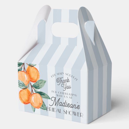 Blue Cutie Haar Hoofd Squeeze Citrus Bruidsmeisje  Bedankdoosjes (Achterkant)