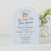 Blue Cutie Main SqueezeCitrus Vrijgezellenfeest Kaart (Staand voorkant)