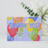 Blue Cutout Cookies Ballonnen Verjaardag Bedankt (Staand voorkant)