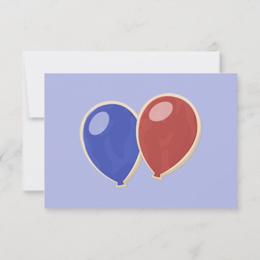 Blue Cutout Cookies Ballonnen Verjaardag Bedankt (Achterkant)