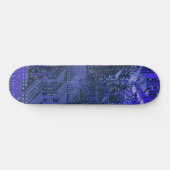 Blue Cyber Circuit Board Tech Art Electronics Persoonlijk Skateboard (Horizontaal)