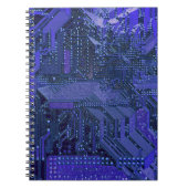 Blue Cyber Circuit Board Tech Electronics Notitieboek (Voorkant)