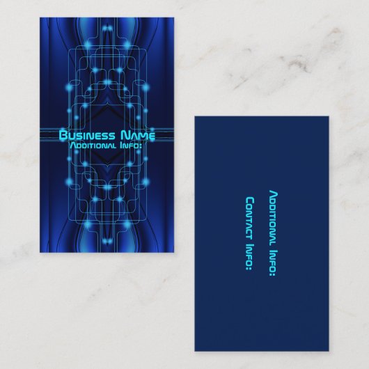 Blue Cyber Circuits Visitekaartje 2 (Voorkant / Achterkant)