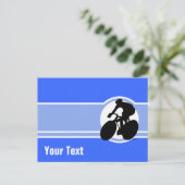 Blue Cycling Briefkaart (Staand voorkant)