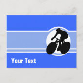 Blue Cycling Briefkaart (Voorkant)