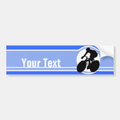 Blue Cycling Bumpersticker (Voorkant)