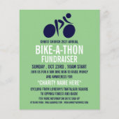 Blue Cycling-Logo, Charity Bike-a-Thon Event Flyer (Voorkant)