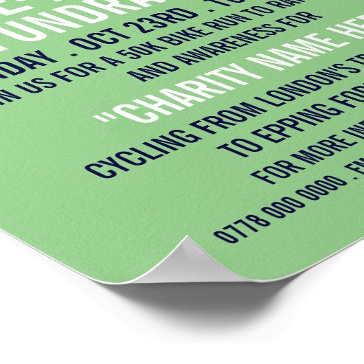 Blue Cycling-Logo, Charity Bike-a-Thon Event Poster (Hoek)