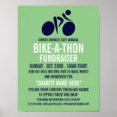 Blue Cycling-Logo, Charity Bike-a-Thon Event Poster (Voorkant)