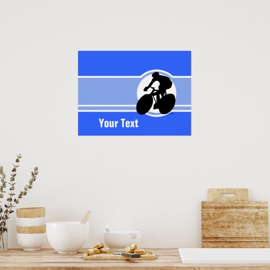 Blue Cycling Poster (Keuken)