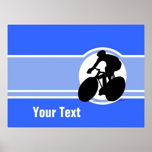 Blue Cycling Poster (Voorkant)