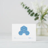 Blue D20 Dice Wedding Place Card Plaatskaartje (Staand voorkant)