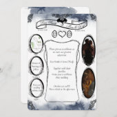 Blue D20 Tabletop RPG Fantasy Dice Wedding Invitat Kaart (Voorkant / Achterkant)