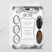 Blue D20 Tabletop RPG Fantasy Dice Wedding Invitat Kaart (Voorkant)