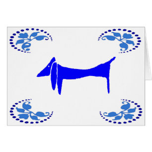 Blue Dachshund Abstracte honden