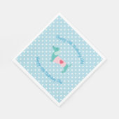 Blue Dachshund Party Napkins Servet (Hoek)