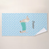Blue Dachshund Towel Badhanddoek (Badhanddoek)