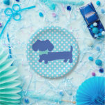 Blue Dachshund Wiener Dog Party Paper Borden Papieren Bordje<br><div class="desc">Serveer wat paw-ty spirit met deze felblauwe teckel borden! Met een schattig wiener-hondenontwerp zijn deze party-borden ideaal voor verjaardagen, baby showers of een doxie-themafeest. De vrolijke blauwe achtergrond maakt ze een geweldige keuze voor jongensfeesten, genderneutrale douches of gewoon een pop lang hondenplezier aan uw tafel toevoegen. Stevig genoeg voor taart,...</div>