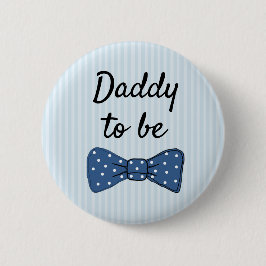 Blue Dad wordt Bow Stropdas Baby shower Button