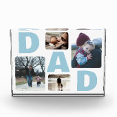 Blue Dad's Fathers Day Familiefotocollage Fotoblokken (Voorkant)