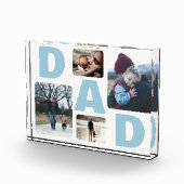 Blue Dad's Fathers Day Familiefotocollage Fotoblokken (Rechts)