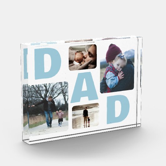 Blue Dad's Fathers Day Familiefotocollage Fotoblokken (Links)
