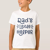 Blue Dad's Little Helper Schattige Hand Lettered T-shirt (Voorkant)