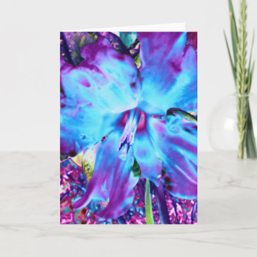 Blue Daffodil Wenskaart Kaart (Voorkant)