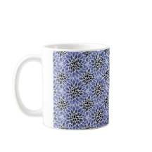 Blue Dahlia Floral Pattern