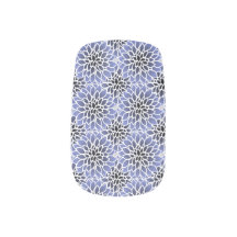 Blue Dahlia Floral Pattern