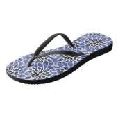 Blue Dahlia Floral Pattern Teenslippers (Schuin)