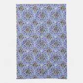 Blue Dahlia Floral Pattern Theedoek (Verticaal)