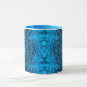 BLUE DAHLIA FLOWERS Abstract Floral Mok (Midden)