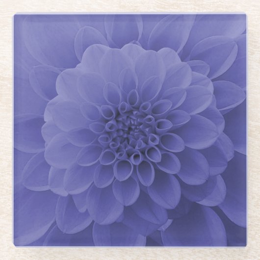 Blue Dahlia Glazen Onderzetter (Voorkant)