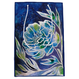 Blue Dahlia Handgemaakte Navy Blauwgroen Bloemen W Medium Cadeauzakje
