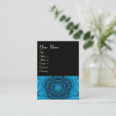 BLUE DAHLIA MONOGRAM, zwart wit Visitekaartje (Staand voorkant)